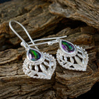 Mystic-Quartz-French-Florencia-Solitaire-Dangle-multicolor-925-Sterling-Silver-Earring