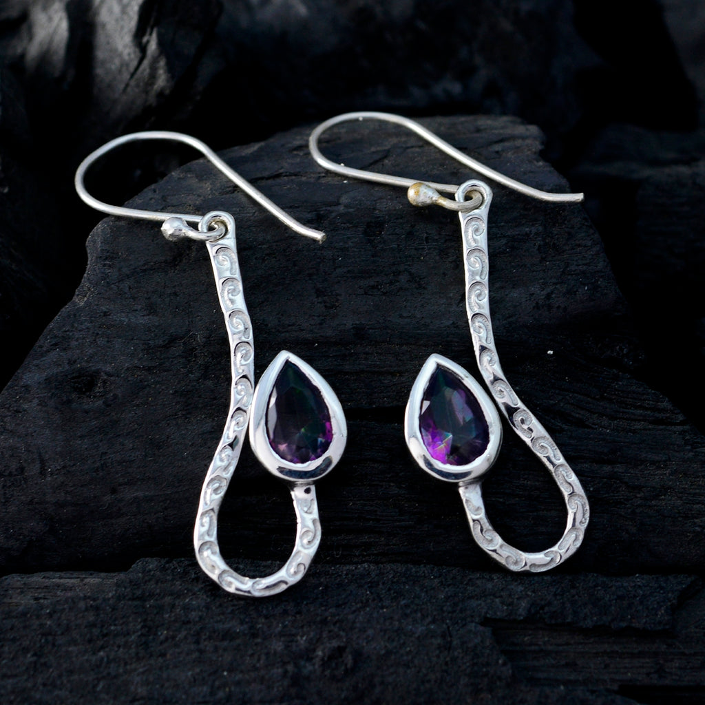 Mystic-Quartz-Moroccan-Ivana-Solitaire-Dangle-multicolor-Silver-Earring