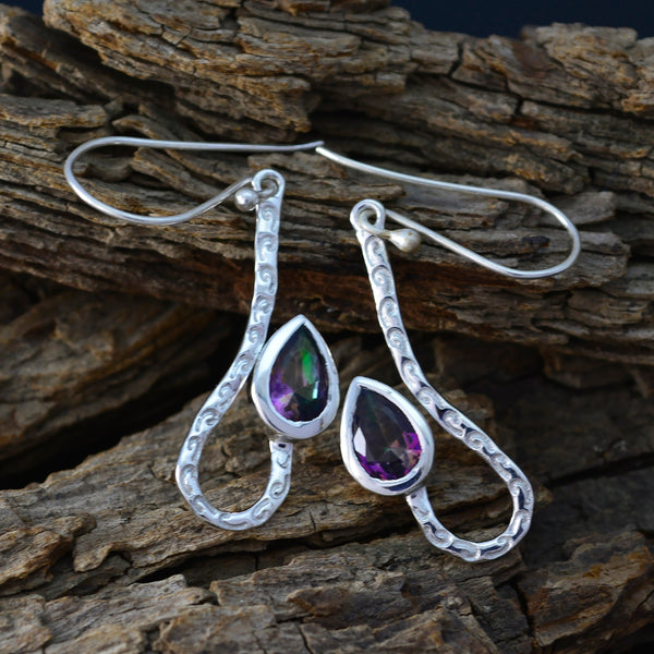 Mystic-Quartz-Moroccan-Ivana-Solitaire-Dangle-multicolor-Silver-Earring
