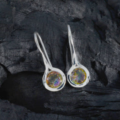 Mystic-Quartz-Middle-Eastern-Josephine-Solitaire-Dangle-multicolor-Sterling-Silver-Earring