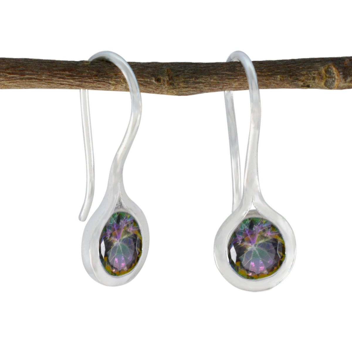 Mystic-Quartz-Middle-Eastern-Josephine-Solitaire-Dangle-multicolor-Sterling-Silver-Earring