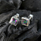 Mystic-Quartz-Japanese-Ángeles-Solitaire-Stud-multicolor-925-Silver-Earring