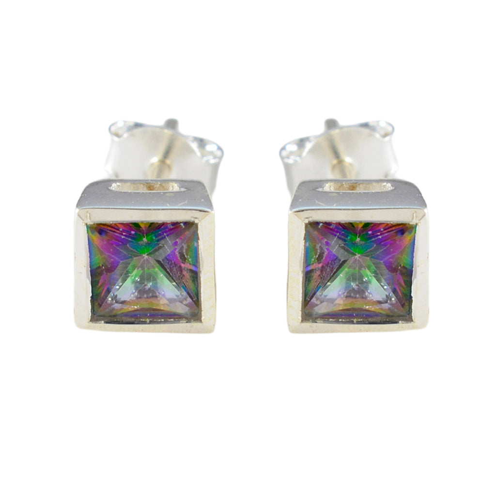 Mystic-Quartz-Japanese-Ángeles-Solitaire-Stud-multicolor-925-Silver-Earring