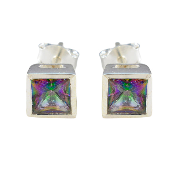 Mystic-Quartz-Japanese-Ángeles-Solitaire-Stud-multicolor-925-Silver-Earring