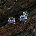 Mystic-Quartz-Italian-Lourdes-Solitaire-Stud-multicolor-925-Silver-Earring