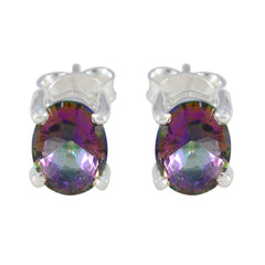 Mystic-Quartz-Italian-Lourdes-Solitaire-Stud-multicolor-925-Silver-Earring
