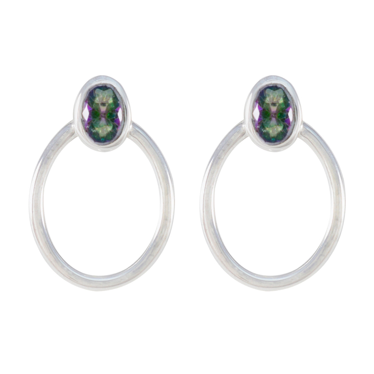 Mystic-Quartz-African-Savannah-Solitaire-Stud-multicolor-925-Silver-Earring