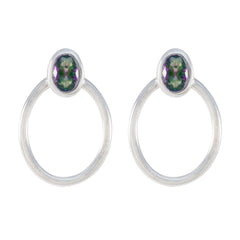 Mystic-Quartz-African-Savannah-Solitaire-Stud-multicolor-925-Silver-Earring
