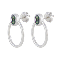 Mystic-Quartz-African-Savannah-Solitaire-Stud-multicolor-925-Silver-Earring