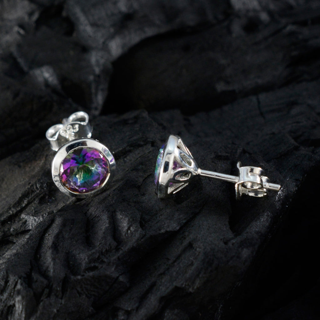 Mystic-Quartz-Australian-Yasmine-Solitaire-Stud-multicolor-92.5-Silver-Earring