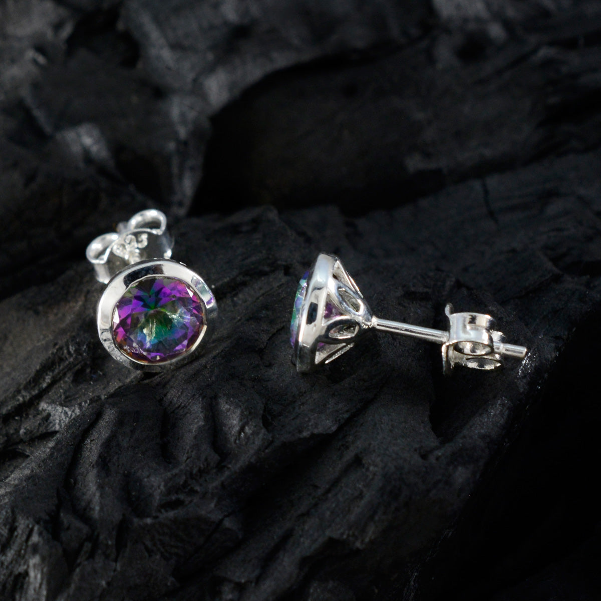 Mystic-Quartz-Australian-Yasmine-Solitaire-Stud-multicolor-92.5-Silver-Earring