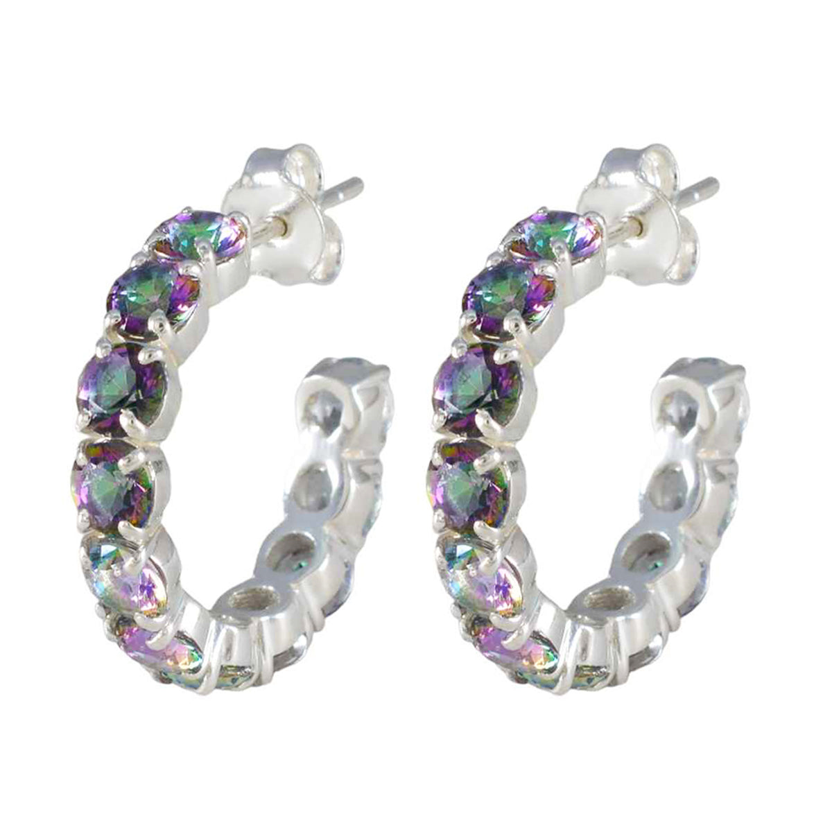 Mystic-Quartz-Moroccan-Isadora-multiple-Stud-multicolor-925-Sterling-Silver-Earring Huvudsaklig produktbild