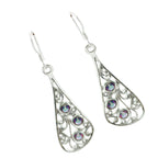 Mystic-Quartz-Middle-Eastern-Rosa-multiple-Dangle-multicolor-925-Silver-Earring