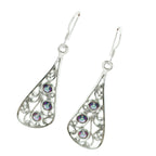 Mystic-Quartz-Middle-Eastern-Rosa-multiple-Dangle-multicolor-925-Silver-Earring