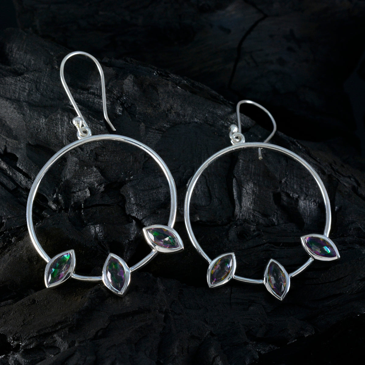 Mystic-Quartz-Korean-Lucia-Trilogy-Dangle-multicolor-925-Sterling-Silver-Earring