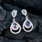 Mystic-Quartz-French-Yan-multiple-Stud-multicolor-Sterling-Silver-Earring