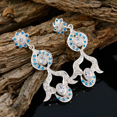 Multi-CZ-Indian-Meera-multiple-Stud-multicolor-925-Sterling-Silver-Earring