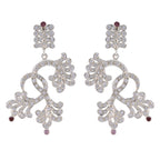 Multi-CZ-Indian-Nisa-multiple-Stud-multicolor-Silver-Earring