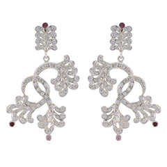 Multi-CZ-Indian-Nisa-multiple-Stud-multicolor-Silver-Earring
