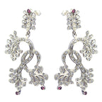 Multi-CZ-Indian-Nisa-multiple-Stud-multicolor-Silver-Earring