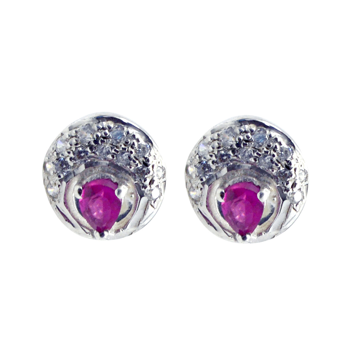 Multi-CZ-Moroccan-Patricia-multiple-Stud-multicolor-925-Sterling-Silver-Earring Image principale du produit