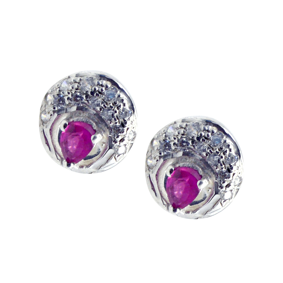 Boucles d'oreilles à tige en argent sterling 925 multicolores avec zircones cubiques marocaines Patricia Image secondaire du produit