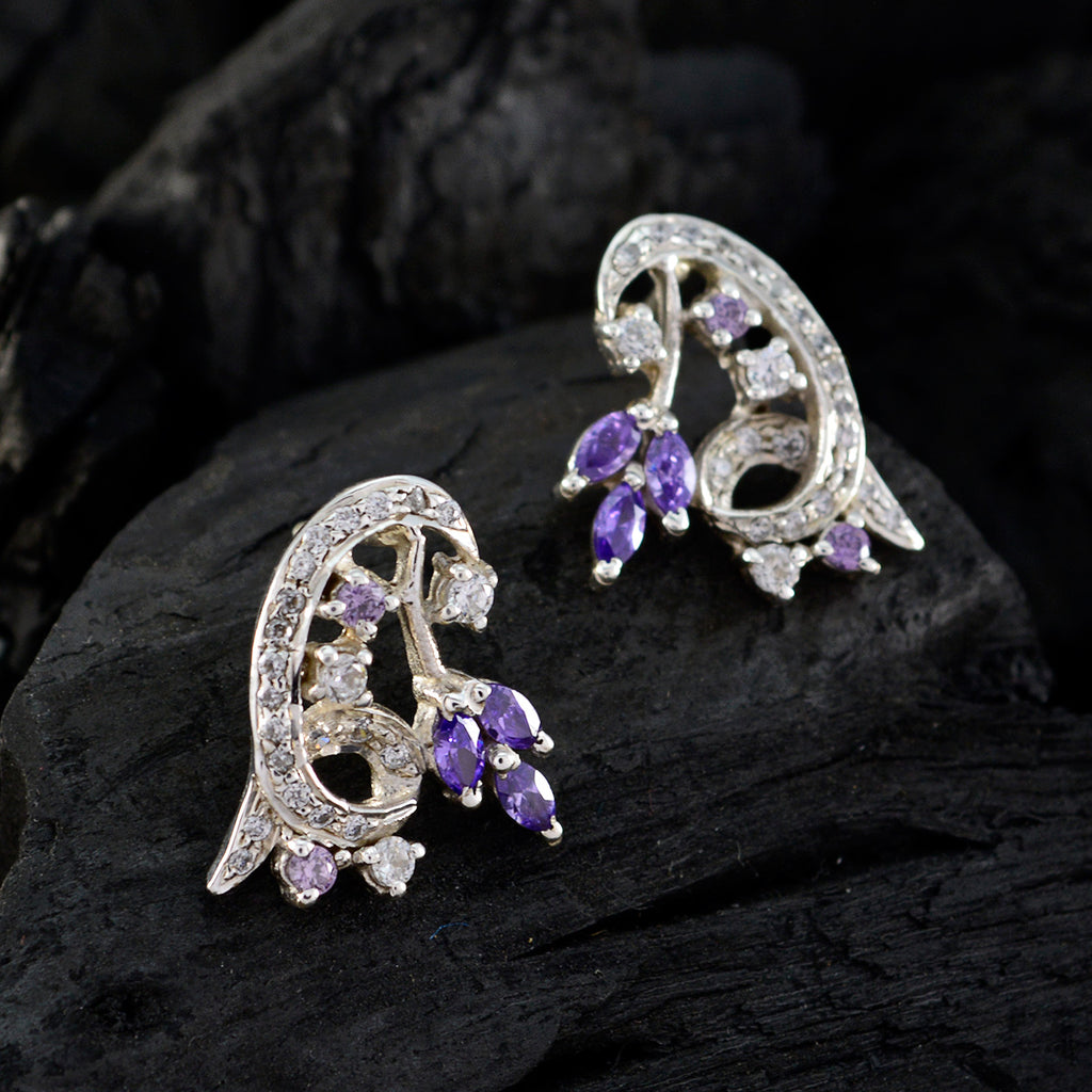Multi-CZ-German-Alejandra-multiple-Stud-multicolor-92.5-Silver-Earring