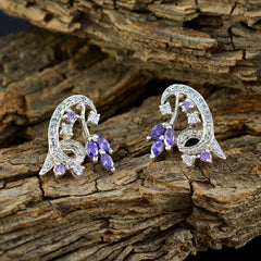 Multi-CZ-German-Alejandra-multiple-Stud-multicolor-92.5-Silver-Earring