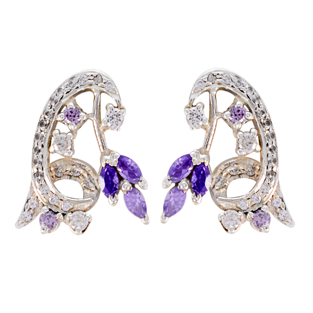 Multi-CZ-German-Alejandra-multiple-Stud-multicolor-92.5-Silver-Earring