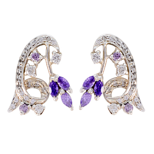 Multi-CZ-German-Alejandra-multiple-Stud-multicolor-92.5-Silver-Earring