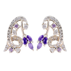 Multi-CZ-German-Alejandra-multiple-Stud-multicolor-92.5-Silver-Earring