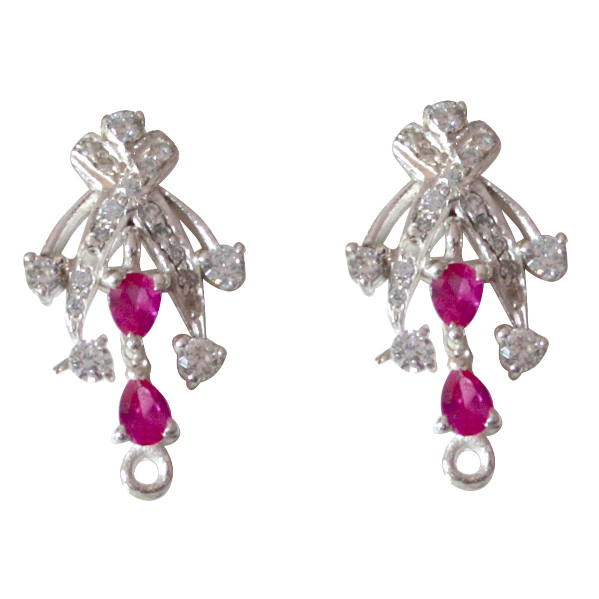 Multi-CZ-Egyptian-Paula-multiple-Stud-multicolor-925-Sterling-Silver-Earring メイン画像