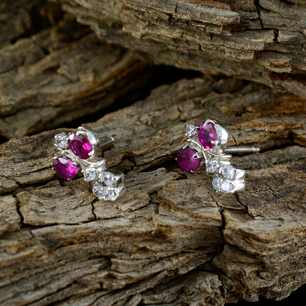 Multi-CZ-American-Pilar-multiple-Stud-multicolor-Sterling-Silver-Earring