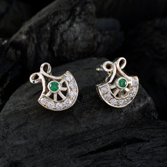 Multi-CZ-Korean-Rebeca-multiple-Stud-multicolor-Sterling-Silver-Earring