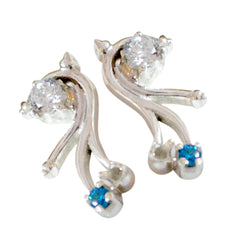 Multi-CZ-Japanese-Renata-multiple-Stud-multicolor-92.5-Silver-Earring