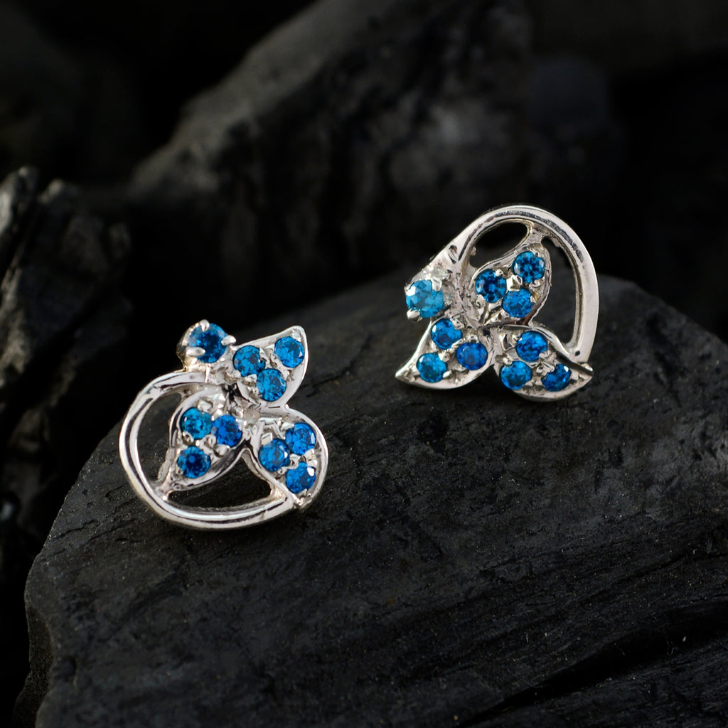 Multi-CZ-French-Isadora-multiple-Dangle-multicolor-Sterling-Silver-Earring