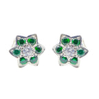 Multi-CZ-Turkish-Rosa-multiple-Stud-multicolor-Sterling-Silver-Earring
