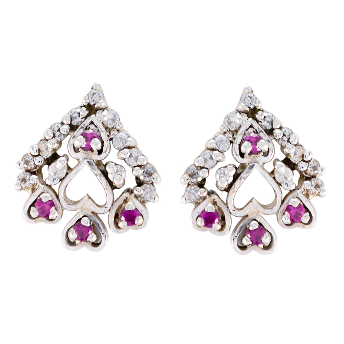 Multi-CZ-Middle-Eastern-Sofía-multiple-Stud-multicolor-92.5-Silver-Earring Hoofdafbeelding