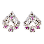 Multi-CZ-Middle-Eastern-Sofía-multiple-Stud-multicolor-92.5-Silver-Earring