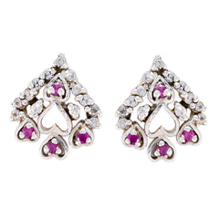 Multi-CZ-Middle-Eastern-Sofía-multiple-Stud-multicolor-92.5-Silver-Earring