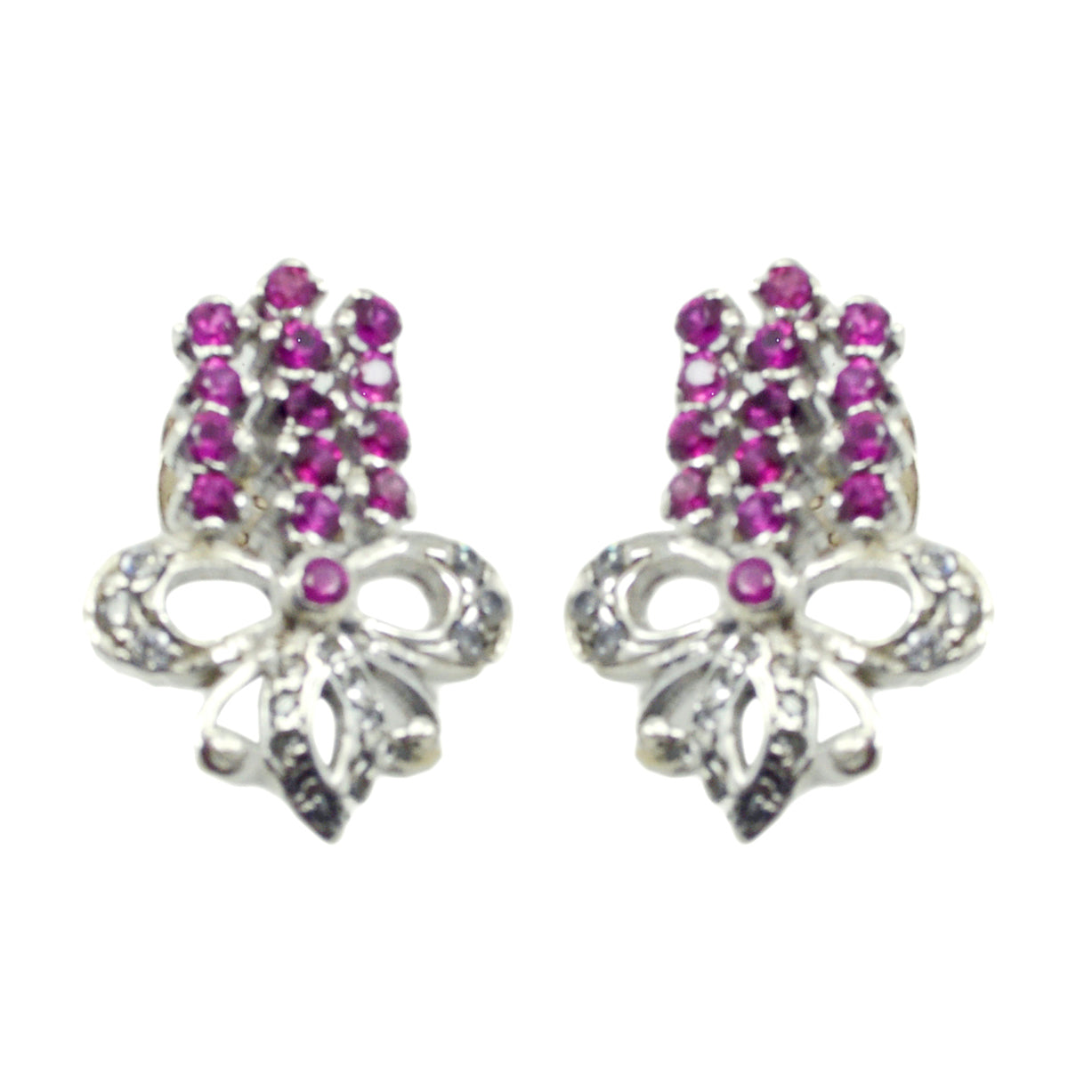Multi-CZ-Mexican-Teresa-multiple-Stud-multicolor-925-Sterling-Silver-Earring