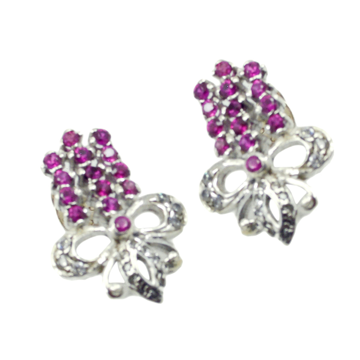 Multi-CZ-Mexican-Teresa-multiple-Stud-multicolor-925-Sterling-Silver-Earring