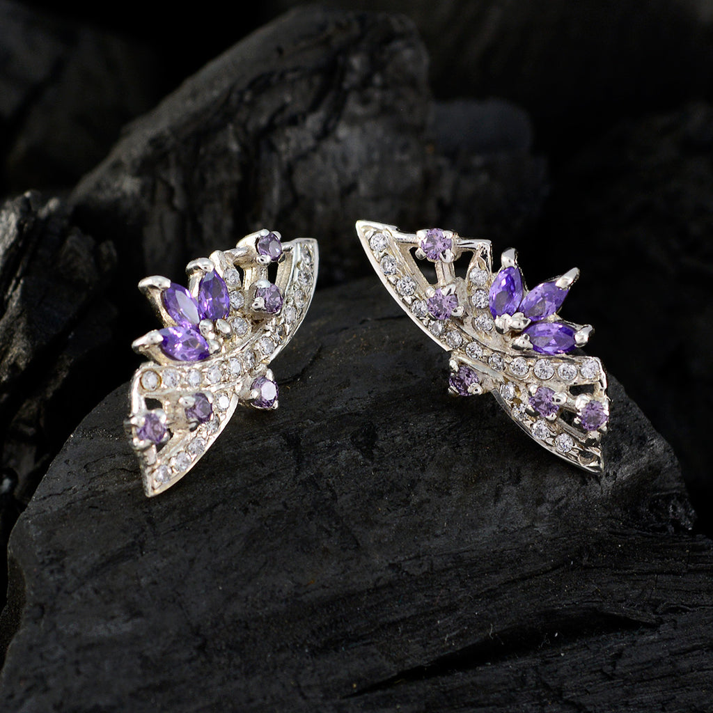 Multi-CZ-Moroccan-Rebeca-multiple-Stud-multicolor-925-Silver-Earring