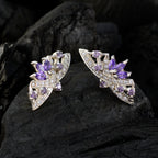 Multi-CZ-Moroccan-Rebeca-multiple-Stud-multicolor-925-Silver-Earring