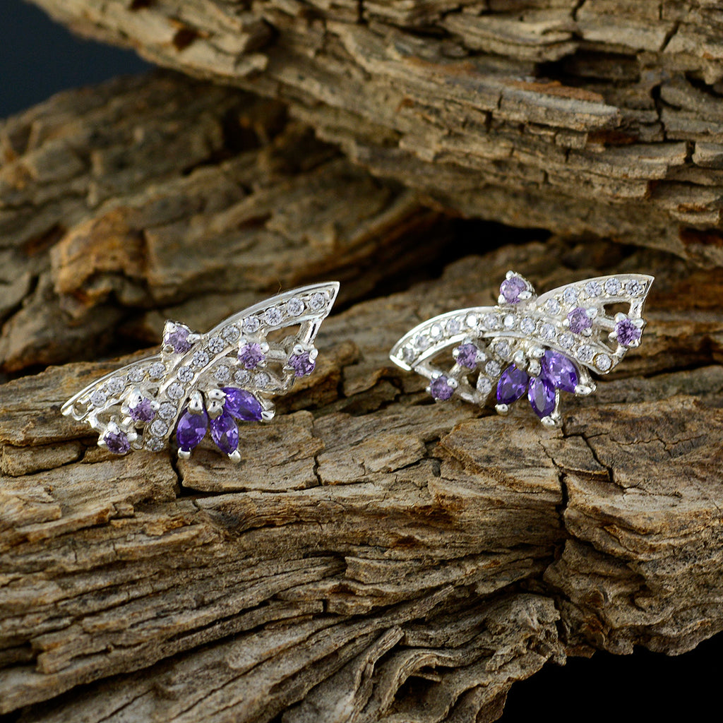Multi-CZ-Moroccan-Rebeca-multiple-Stud-multicolor-925-Silver-Earring