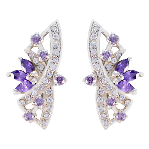 Multi-CZ-Moroccan-Rebeca-multiple-Stud-multicolor-925-Silver-Earring