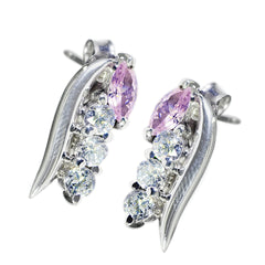 Multi-CZ-Spanish-Victoria-multiple-Stud-multicolor-92.5-Silver-Earring