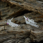 Multi-CZ-Egyptian-Ángeles-multiple-Stud-multicolor-925-Silver-Earring