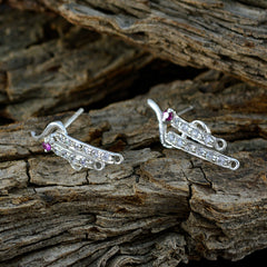 Multi-CZ-Egyptian-Ángeles-multiple-Stud-multicolor-925-Silver-Earring