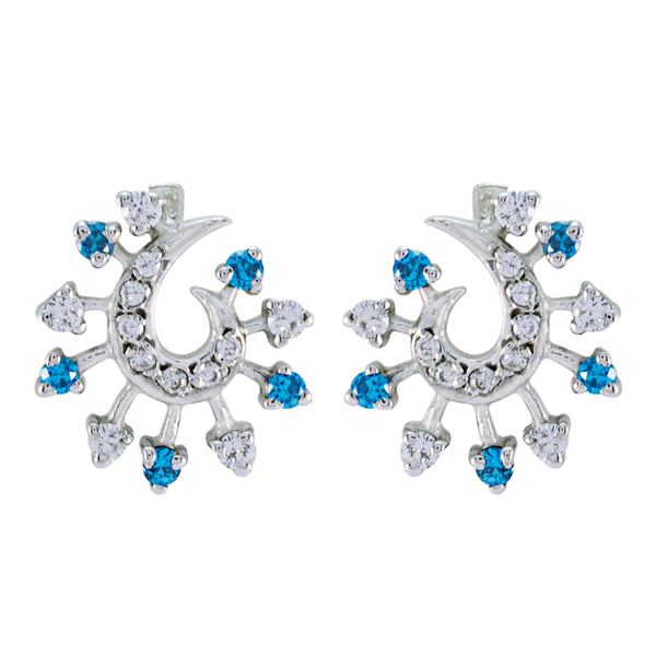 Multi-CZ-Latin-American-Aaliyah-multiple-Stud-multicolor-925-Sterling-Silver-Earring